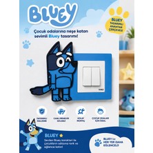 Decorius Bluey Çizgi Karakter Tasarımlı Anahtar & Priz Çerçevesi – Çocuk Odası, Gamer Odası Anahtar Süsü - Priz Çerçeve - Işık Anahtar Kapağı - Priz Anahtar Çerçevesi
