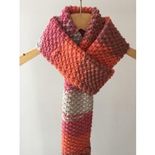 Mora Knit Atkı El Örgüsü % 49 Yün Unisex Özel Atkı