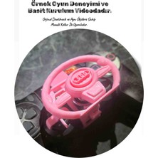 Salıncak Ps4 Dualshock Uyumlu (Pembe) Audı Mini Direksiyon Metal Rulmanlı
