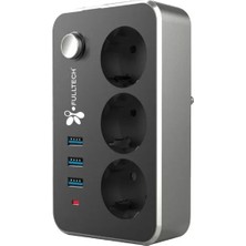 Uslucan Alışveriş 3 Priz 3xusb 2 mt Kablo Anahtarlı Akım Korumalı Priz TGFTR02