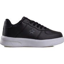 M2S Siyah-Beyaz Doku Kaplamalı Unisex Hafif Spor Ayakkabı