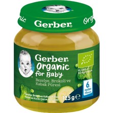 TeknoKapsül Gerber Organik Bezelye, Brokoli ve Kabak Püresi 125 Gram