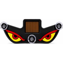 Mobilite Solar Devil Eyes Araç Işıkları Ön/arka Cam Için Güneş Enerjili/usb Bağlantılı LED Işıkları Kırmızı-Sarı