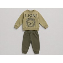 Atabay Kids Lion Baskılı Erkek Bebek Takım