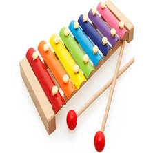 Yema Global Ahşap Ksilofon8 Nota 8 Ton Montessori Eğitici Çocuk Müzik Aleti, Ahşap Selefon, 25 Santim,ksilefon