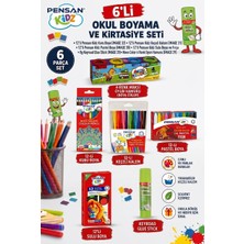Anı Ofis Kırtasiye 6’lı Okul ve Kırtasiye Seti - 12’li Kuru, Sulu, Pastel Boya, Keçeli Kalem, Yapıştırıcı, Oyun Hamuru