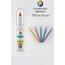 COLORGUARD Renault 389 Kar Beyazı Rötuş Boyası ve 5'li Rötuş Çubuğu Hassas Uygulama Seti