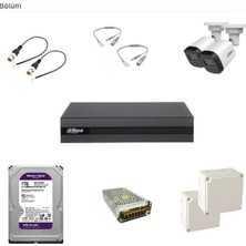 Dahua Marka 1080P Full Hd Güvenlik Kamera Seti (4 Kanal Dvr Kayıt Cihazı + 10 A Metal Kasa  Adaptör +  Bnc)