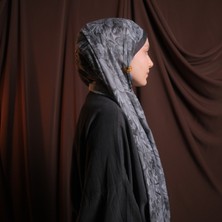 Paradise Desen Kraş - Koyu Kahverengi Şal – Kaymaz Doku – Yazlık/kışlık - 75X185