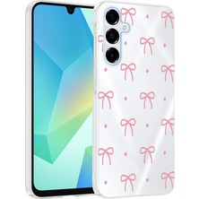 Lucek Cases Galaxy A15 Kılıf Çiçek ve Fiyonk Desenli Kamera Yükseltili Lckc Premium