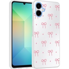 Vardar Aksesuar Galaxy A06 Kılıf Çiçek ve Fiyonk Desenli Kamera Yükseltili Vrdr Premium