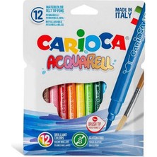 Carioca Acquarell Fırça Uçlu Keçeli Kalem 12 Renk