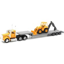 New Ray Toys 1:43 Long Haul Kenworth Taşıyıcı Tır ve Dozer