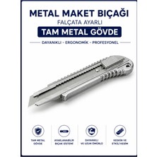 Labolist Metal Maket Bıçağı - Falçata Ayarlı - Tam Metal Gövde