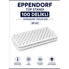 Labolist Eppendorf Tüp Standı 100 Delikli - Beyaz