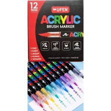 Modellino Brush Akrilik Marker Ufen Fırça Uçlu Akrilik Kalem Markör - 12 / 24 / 60 Renk Seçenekli