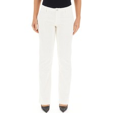 Calvin Klein Kadın / Kız Beyaz Calvin Klein Cotton Corduroy Stra, Ybı Kadın Beyaz Pantolon