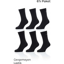 Km Collections 6 Çift Erkek Uzun Çorap Siyah