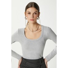 Ritnice Kadın Anita Tok Doku Pamuklu Fittili Grimelanj Basic Bluz