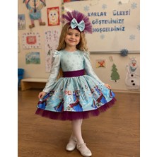 Kız Çocuk Elsa Karlar Kraliçesi Elbise