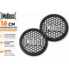 Mobaş Mobass 16CM Hoparlör Kapağı - Mobass Logolu Kaliteli Plastik Midrange Hoparlör Kapak 16 cm - 2 Adet