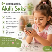 PerspektifFDN Çocuklar Için Akıllı Saksı – Minik Eller, Büyük Doğalar Yetiştirir! Bej Renk🌿🌱