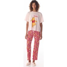 Penti Pembe Winnie The Pooh Monday Vibes Ayı Desenli Pantolon Kısa Kollu Pijama Takımı