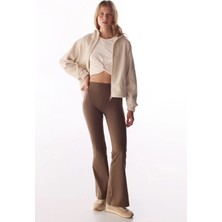 Penti Kahverengi İspanyol Paça (Flare) Soft Feel Tayt