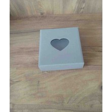 Rass 12*12*4cm 3ADET Asetat Pencereli E-Ticaret Hediye Kutusu Gümüş Yaldız