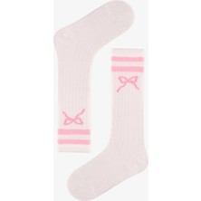 Penti Kız Çocuk Marsmelov Pink Bow Pamuklu Pantolon Çorap