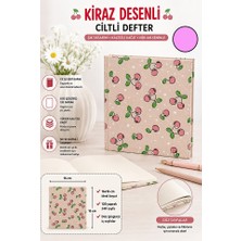 Artlantis Kiraz Figürlü Kare Not Defteri 16X16CM 1 Adet Lizz Sert Kapak 120 Yaprak Ciltli Çizgisiz Özel Anı Günlük Defteri