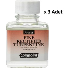 Bigpoint Damıtılmış Terebentin 75 ml (Yağlı Boya) x 3 Adet