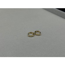 Sıra Toplu Kıvrımlı Minimal Halka Küpe