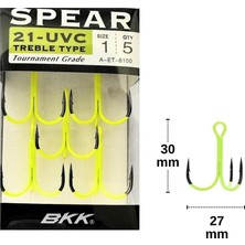 Bkk Spear-21 Uvc No:1 Üçlü Olta Iğnesi 5 Adet