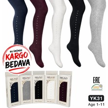 Efem İç Giyim Penye Taşlı Çocuk Külotlu Çorap 6 Adet