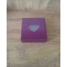 Rass 12*12*4cm 3ADET Asetat Pencereli E-Ticaret Hediye Kutusu Mürdüm