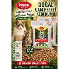 Bonny Nice Doğal Kedi Kumu Çam Pellet 10 kg 20 L x 2 Paket