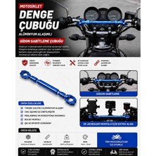 Vogs Gidon Barı Gidon Denge Sabitleme Çubuğu Alüminyum Demir Telefon Tutucu-Kamera Gidon Bağlantılı Cg ve Racing Motorlar Mavi