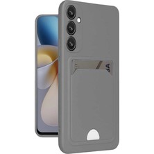 Uray Store Samsung Galaxy A16 5g Kılıf Kelvin Kartvizitli Silikon - Gri