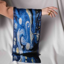 Van Gogh Irises %100 Ipek Fular 26X130CM "art On Silk"