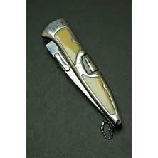 Columbia Company Columbia B-3123-D Özel Işlemeli Fildişi Görünümlü Katlanır Çakı