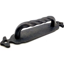 Royaleks Antika Tarz Dekoratif Pirinç Burgulu Çekme Kol - 148X33 Mm, Oksit