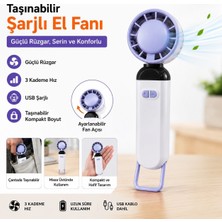 Trendhane Mini El Fanı Güçlü Tasarım Uzun Ömürlü Pil 2800 Mah