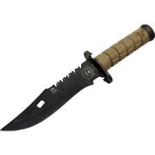 Raftan Topla Salgur S 4759 Türk Tipi Komando Bıçağı 28,5cm - Testere Detaylı Bıçak, Ipli, Kılıflı