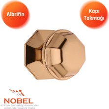 Nobel Gül Kristal Kapı Tokmağı, Kapı Topuzu, Metal, Albrifin