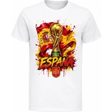 Efendioğlu Design World Cup Espana 2026 Baskılı Pamuklu Çocuk T-Shirt