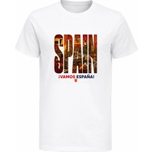 Efendioğlu Design Vamos Espana Baskılı Spain Yazısı Büyük 2026 Dünya Kupası Baskılı Çocuk T-Shirt
