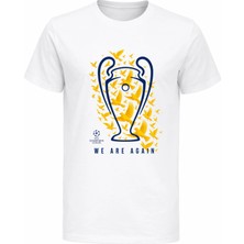 Efendioğlu Design We Are Again Baskılı Sarı Lacivert Renklerce cl Kuşları Yetişkin Tişört