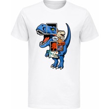 Efendioğlu Design Mavi Design Dinozor Baskılı Erkek Çocuk T-Shirt – Premium Baskı