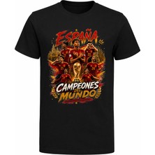 Efendioğlu Design World Cup Espana Champions La Historia Continua Baskılı 2026 T-Shirt